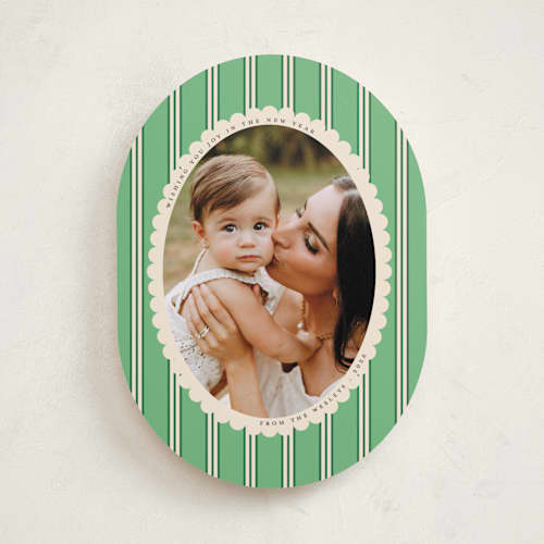 This is a mint holiday photo cards with standard by Morgan Kendall called historic frame printing on recycled smooth signature in standard