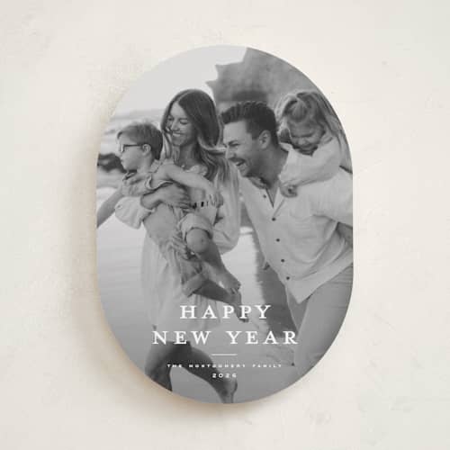 This is a snowflake holiday photo cards with standard by Wildfield Paper Co called wonderful christmas time printing on recycled smooth signature in standard