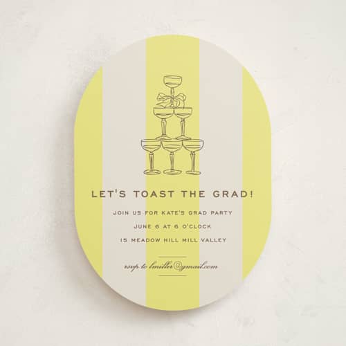 This is a limone graduation invitations with standard by Megan Davis called campania printing on signature in standard