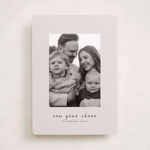 This is a newsprint photo christmas cards with standard by Lea Delaveris called above all printing on recycled smooth signature in standard