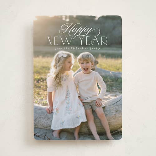 This is a snow photo christmas cards with standard by Deynaaz Daraei called ashby printing on recycled smooth signature in standard