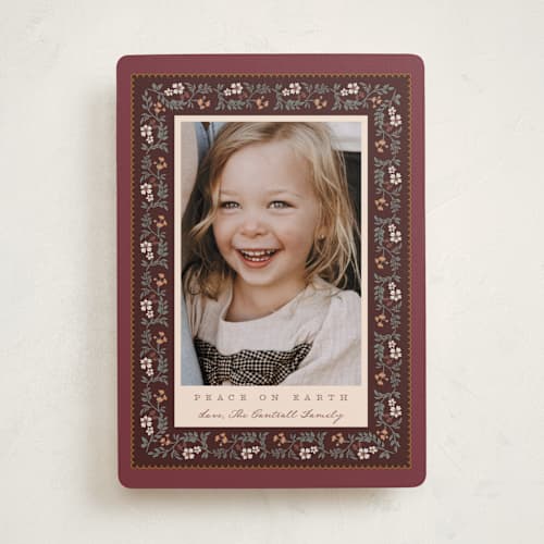 This is a spice photo christmas cards with standard by Leah Bisch called folk frame printing on recycled smooth signature in standard