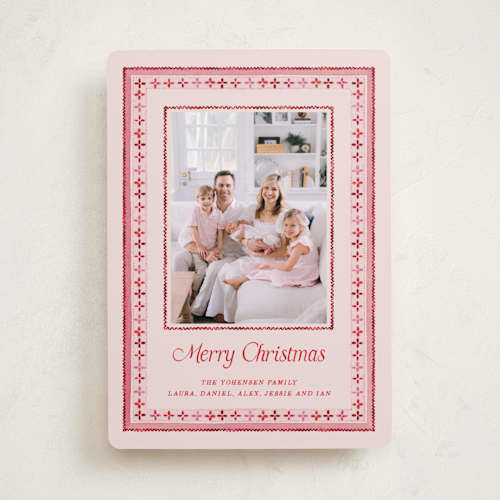 This is a peppermint photo christmas cards with standard by Pati Cascino called billa printing on recycled smooth signature in standard