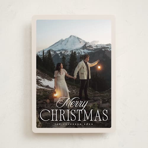 This is a latte photo christmas cards with standard by Nicole Walsh called icon printing on recycled smooth signature in standard