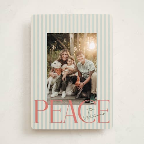This is a wintermint photo christmas cards with standard by Vera Lim called pace printing on recycled smooth signature in standard