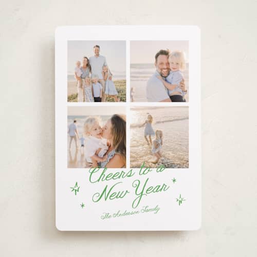This is a fern photo christmas cards with standard by Cass Loh called bright handwriting printing on recycled smooth signature in standard