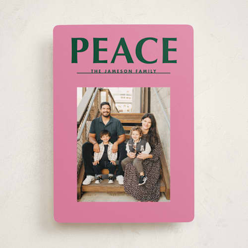 This is a candy photo christmas cards with standard by Baumbirdy called big peace printing on recycled smooth signature in standard