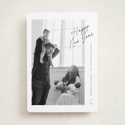 This is a snow photo christmas cards with standard by Ana de Sousa called charming printing on recycled smooth signature in standard
