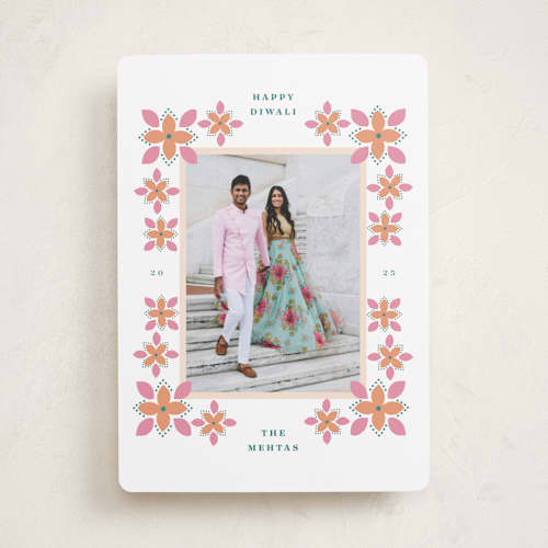 This is a carnation diwali cards with standard by Kanika Mathur called diwali designs printing on recycled smooth signature in standard