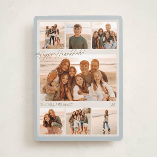 This is a frost hanukkah cards with standard by Robert and Stella called film collage printing on recycled smooth signature in standard