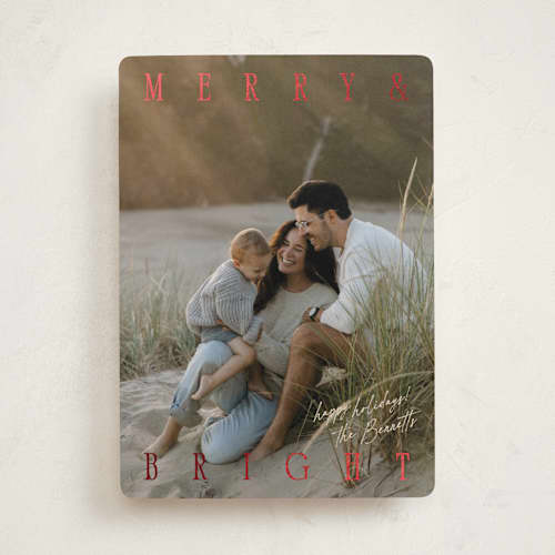 This is a cream foil pressed holiday cards with foil pressed by Robert and Stella called brighton printing on recycled smooth signature in standard