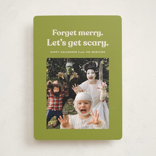 This is a slime halloween party invitations cards with standard by Lea Delaveris called get scary printing on recycled smooth signature in standard