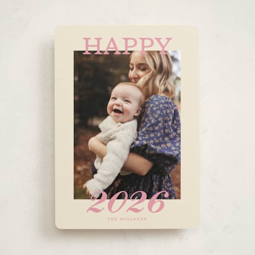 This is a gumdrop new year photo cards with standard by Baumbirdy called stamped printing on recycled smooth signature in standard