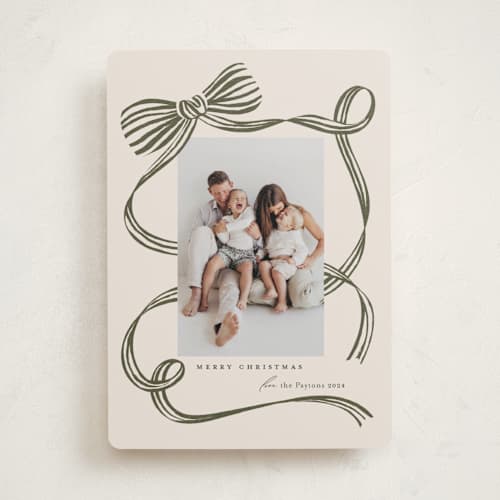 This is a evergreen new year photo cards with standard by Carrie ONeal called neddy printing on recycled smooth signature in standard