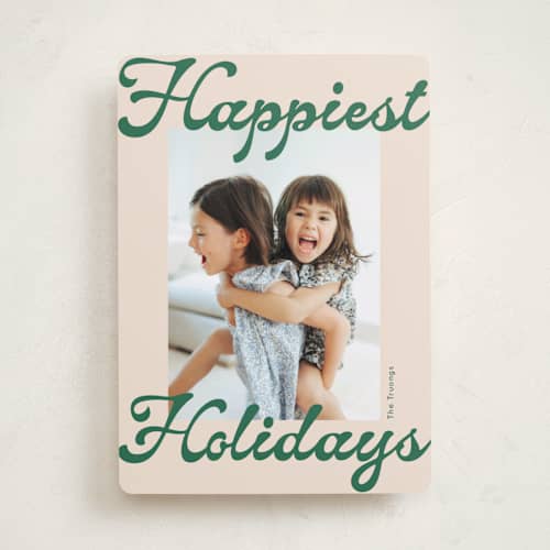 This is a lagoon holiday photo cards with standard by Phrosné Barwood called chappies printing on recycled smooth signature in standard