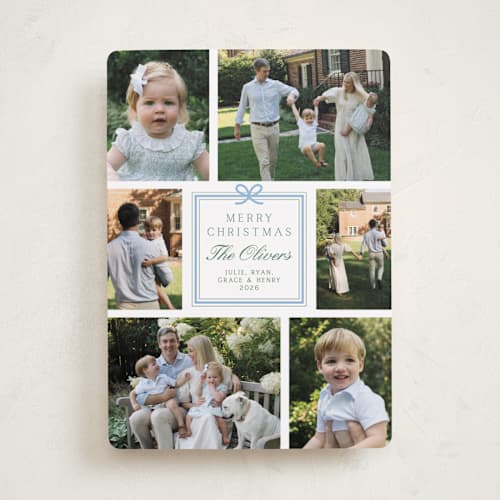 This is a frost holiday photo cards with standard by Alston Foster called the best gifts printing on recycled smooth signature in standard
