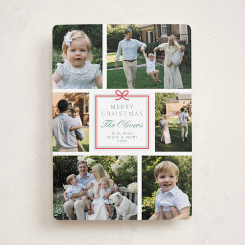 This is a holly jolly holiday photo cards with standard by Alston Foster called the best gifts printing on recycled smooth signature in standard