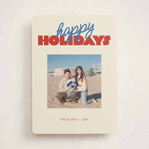 This is a americana holiday photo cards with standard by Inkblot Design called holiday poster printing on recycled smooth signature in standard