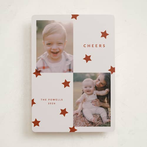 This is a santa holiday photo cards with standard by Sumak Studio called duo printing on recycled smooth signature in standard