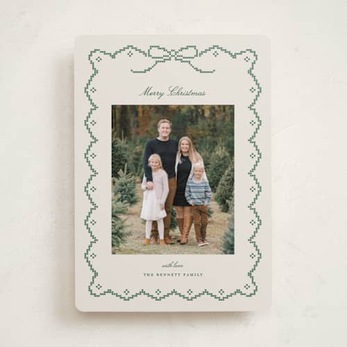 This is a juniper holiday photo cards with standard by Kelly Watkins called eloise printing on recycled smooth signature in standard
