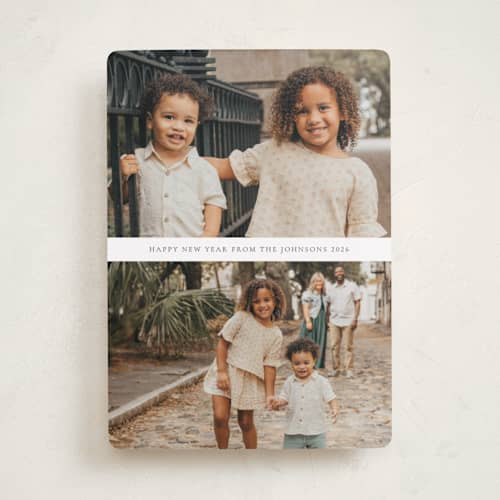 This is a cloud holiday photo cards with standard by Nicole Walsh called deux printing on recycled smooth signature in standard