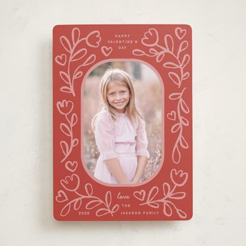 This is a apple valentines day with standard by Kelly Watkins called flowers printing on recycled smooth signature in standard