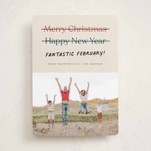 This is a ecru valentines day with standard by Erica Krystek called fantastic february printing on recycled smooth signature in standard