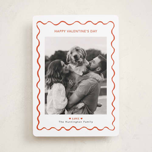 This is a cotton valentines day with standard by Cass Loh called handdrawn wavy border printing on recycled smooth signature in standard