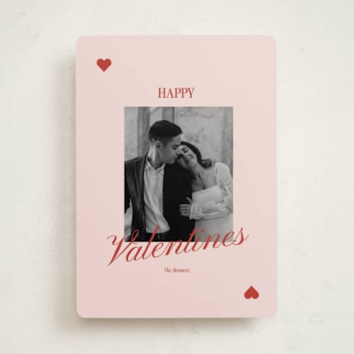 This is a flamingo valentines day with standard by Helena Vitto called lucky printing on recycled smooth signature in standard