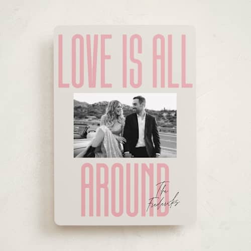 This is a petal valentines day with standard by Jackie Crawford called love is all around printing on recycled smooth signature in standard