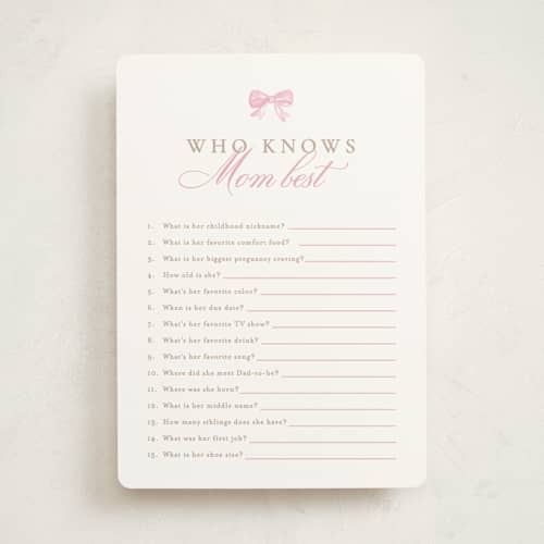 This is a watermelon baby shower game activity cards with standard by Creo Study called un hochet printing on signature in standard