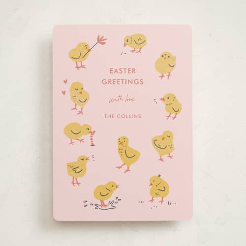 This is a candy easter photo cards with standard by Dawn Pope called peeps printing on signature in standard