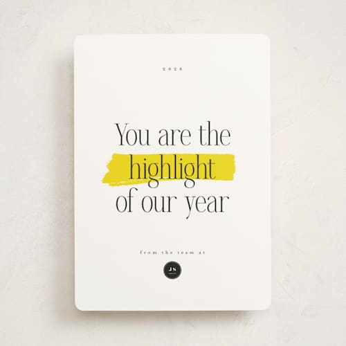 This is a lemon business holiday cards with standard by Hudson meet Rose called highlight printing on signature in standard