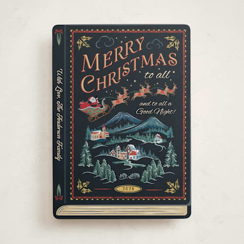 This is a coal non photo holiday cards with standard by Paper Sun Studio called the night before christmas printing on signature in standard