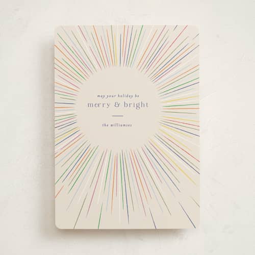 This is a snow cone non photo holiday cards with standard by Pixel and Hank called burst printing on signature in standard