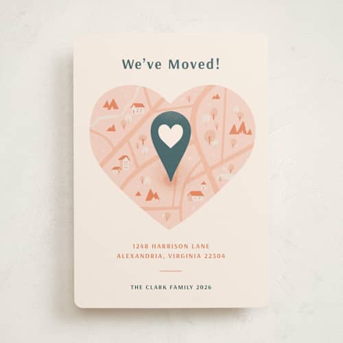This is a blush valentines day with standard by Heather Francisco called heart map printing on signature in standard