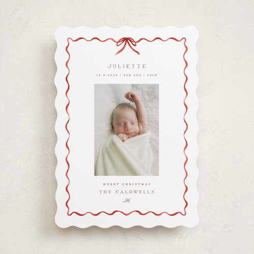 This is a crimson babys first christmas with standard by Grae called lovely holiday printing on recycled smooth signature in standard
