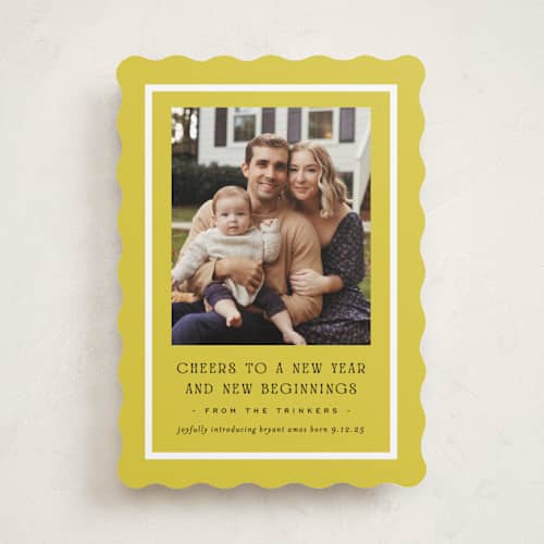 This is a citron babys first christmas with standard by Amy Kross called brighter side printing on recycled smooth signature in standard