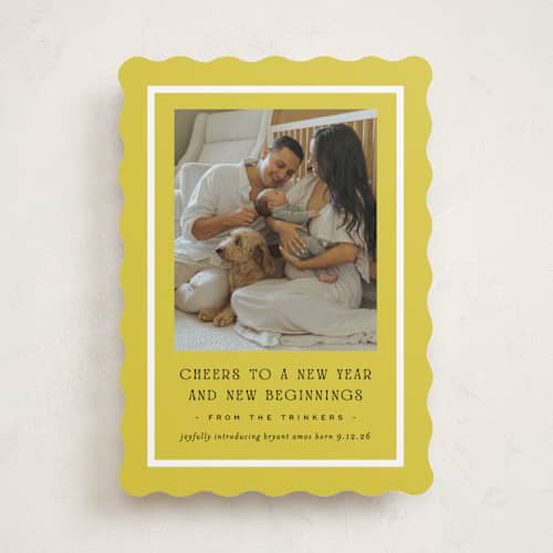 This is a citron babys first christmas with standard by Amy Kross called brighter side printing on recycled smooth signature in standard