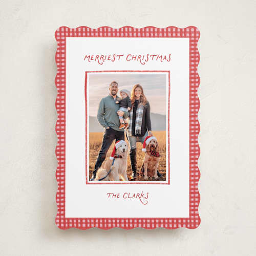 This is a peppermint photo christmas cards with standard by Olivia Williams called picnic printing on recycled smooth signature in standard