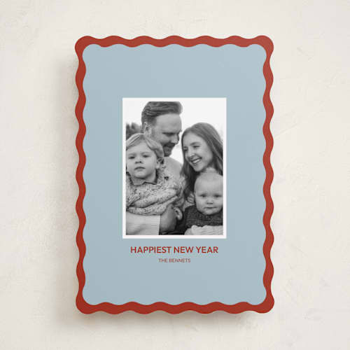 This is a dream holiday photo cards with standard by Helena Vitto called color wave printing on recycled smooth signature in standard
