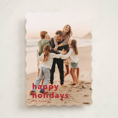 This is a berry holiday photo cards with standard by Angela Thompson called holiday fun! printing on recycled smooth signature in standard