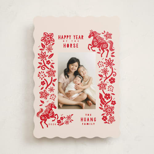 This is a nian gao chinese new year cards with standard by Vivian Yiwing called year of horse printing on recycled smooth signature in standard