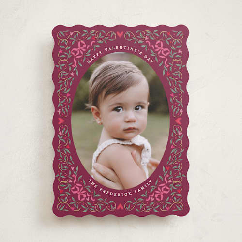 This is a mulberry valentines day with standard by Jackie Crawford called corner bow frame printing on recycled smooth signature in standard