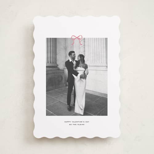 This is a petal valentines day with standard by Annie Shapiro called sealed with a bow printing on recycled smooth signature in standard