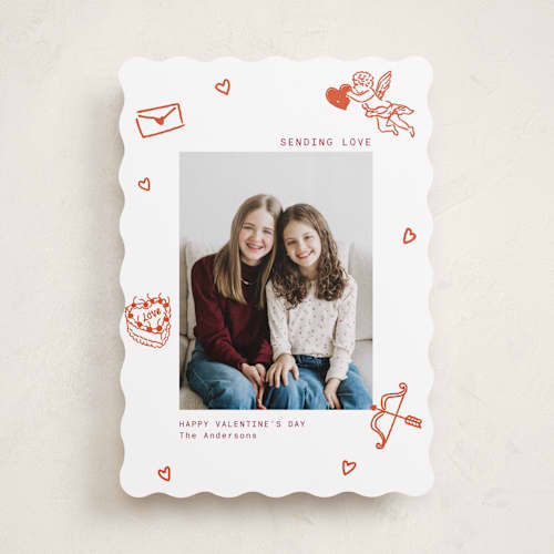 This is a cherry valentines day with standard by Cass Loh called doodle frame printing on recycled smooth signature in standard