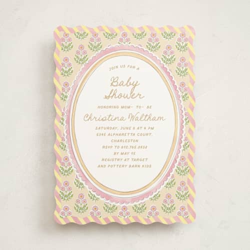 This is a sunshine baby shower invitations with standard by Creo Study called botanical maximalism printing on signature in standard