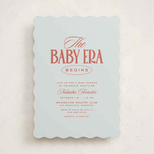 This is a seashore baby shower invitations with standard by Lea Delaveris called baby era printing on signature in standard