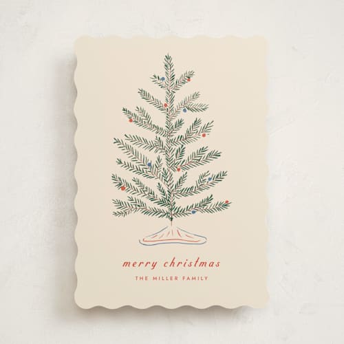 This is a eggnog non photo holiday cards with standard by Amy Kross called moher printing on signature in standard