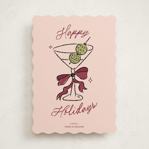 This is a mulled wine non photo holiday cards with standard by Helena Vitto called cin cin! printing on signature in standard